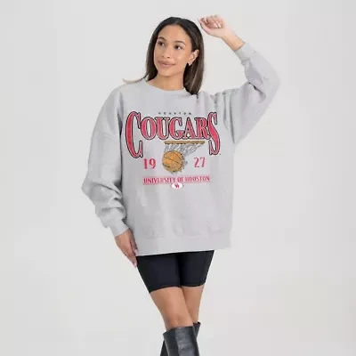NCAA Houston Cougars Basketball Premium Fleece Drop Pullover Sweatshirt