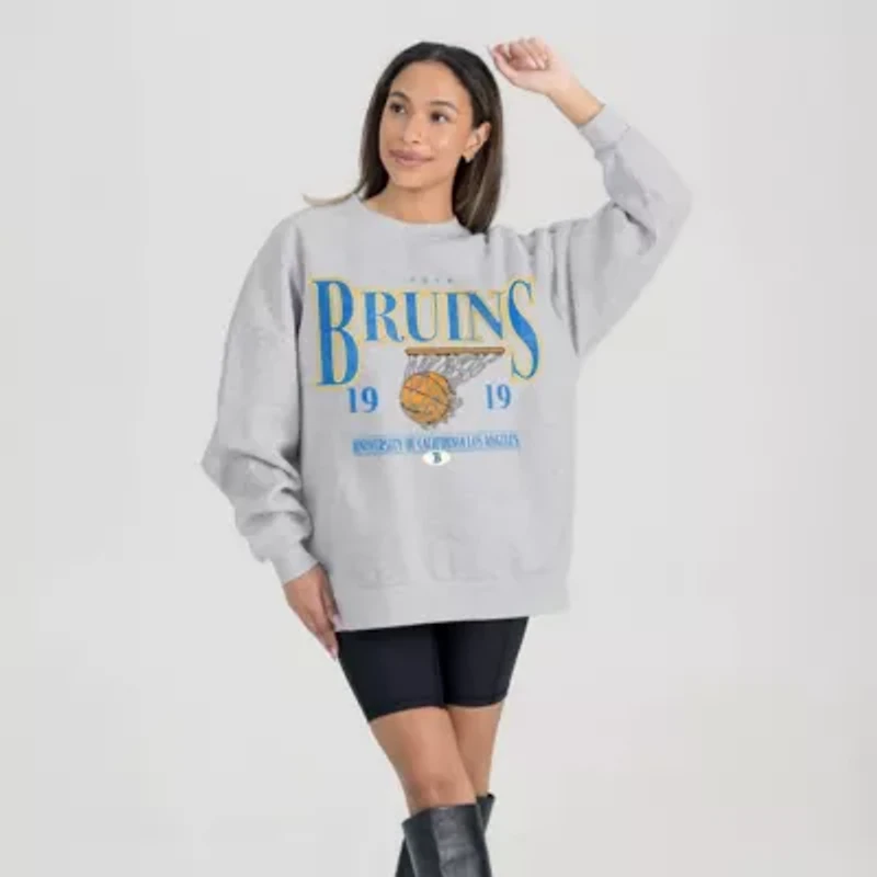 NCAA UCLA Bruins Basketball Premium Fleece Drop Pullover Sweatshirt