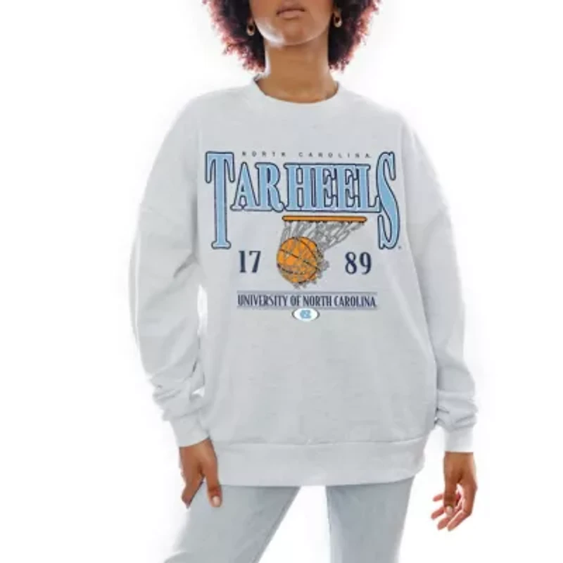 NCAA North Carolina Tar Heels Basketball Premium Fleece Drop Pullover Sweatshirt
