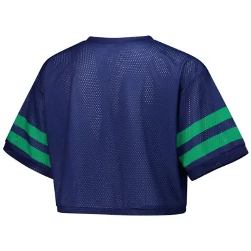 NCAA Notre Dame Fighting Irish Mesh Cropped V-Neck T-Shirt