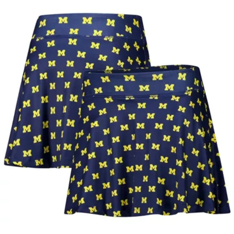 NCAA Michigan Wolverines Allover Print Flowy Skort
