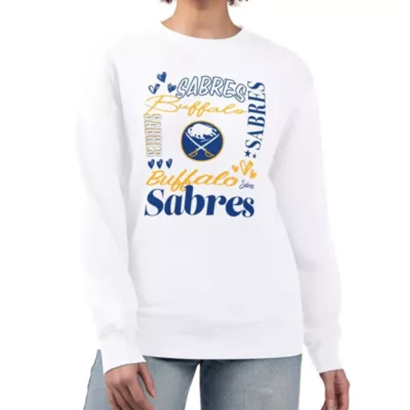 NHL Buffalo Sabres Collage Graphic Fleece Long Sleeve Pullover Sweatshirt