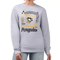 NHL Pittsburgh Penguins Collage Graphic Fleece Long Sleeve Pullover Sweatshirt