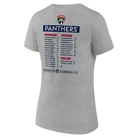 NHL Fanatics Florida Panthers 2024 Stanley Cup s Roster V-Neck T-Shirt