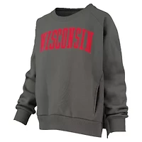 NCAA Wisconsin Badgers Pocketed Raglan Pullover Sweatshirt