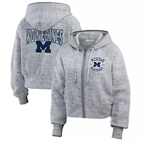 NCAA Michigan Wolverines Wear Speckle Double-Hit Raglan Full-Zip Hoodie