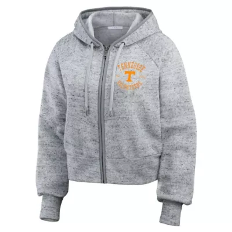 NCAA Tennessee Volunteers Wear Speckle Double-Hit Raglan Full-Zip Hoodie