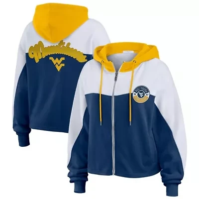 NCAA West Virginia Mountaineers Color-Block Full-Zip Hoodie
