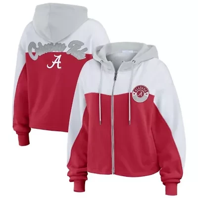 Alabama Crimson Tide NCAA Color-Block Full-Zip Hoodie