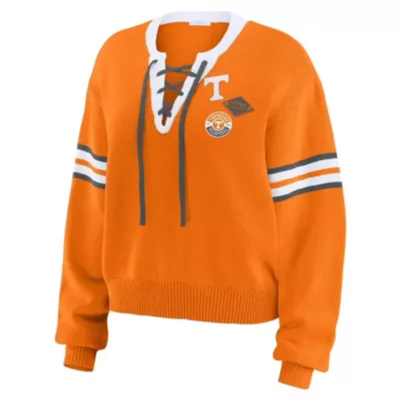 NCAA Tennessee Volunteers Lace-Up Pullover Sweater