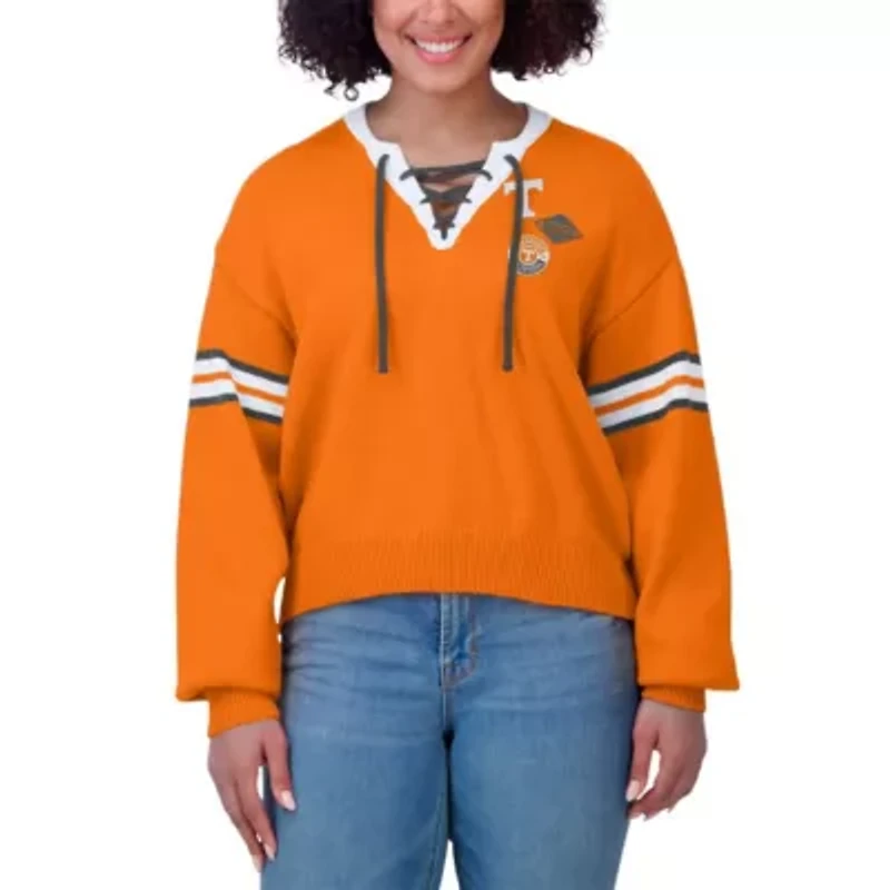NCAA Tennessee Volunteers Lace-Up Pullover Sweater