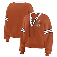 NCAA Texas Longhorns Lace-Up Pullover Sweater