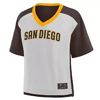 MLB Fanatics San Diego Padres Oversized Race To Win V-Neck T-Shirt