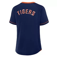 MLB Fanatics Detroit Tigers League Diva Star Raglan V-Neck T-Shirt
