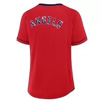 MLB Fanatics Los Angeles Angels League Diva Star Raglan V-Neck T-Shirt