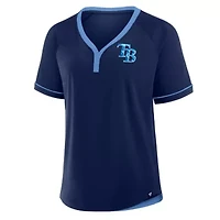 MLB Fanatics Tampa Bay Rays League Diva Star Raglan V-Neck T-Shirt