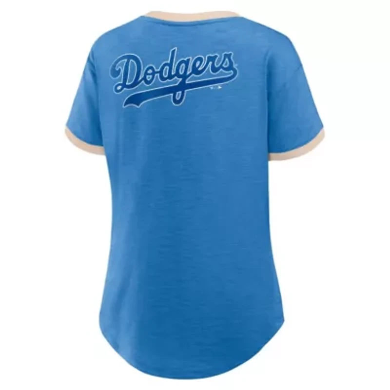 MLB Fanatics Los Angeles Dodgers Binge Worthy Stadium Slub V-Neck T-Shirt