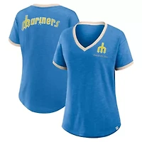 MLB Fanatics Seattle Mariners Binge Worthy Stadium Slub V-Neck T-Shirt