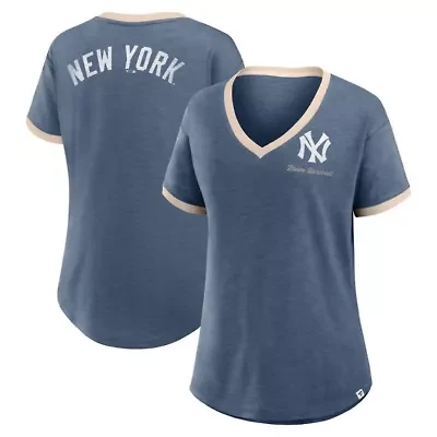 MLB Fanatics New York Yankees Binge Worthy Stadium Slub V-Neck T-Shirt