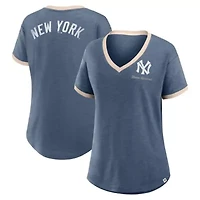 MLB Fanatics New York Yankees Binge Worthy Stadium Slub V-Neck T-Shirt