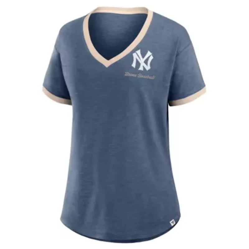 MLB Fanatics New York Yankees Binge Worthy Stadium Slub V-Neck T-Shirt