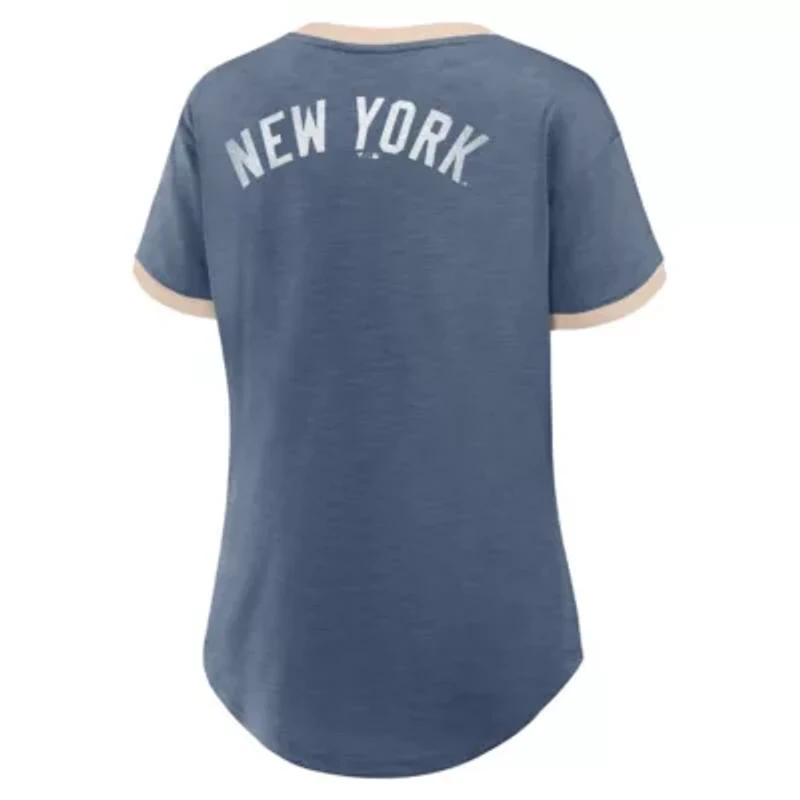 MLB Fanatics New York Yankees Binge Worthy Stadium Slub V-Neck T-Shirt