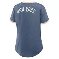 MLB Fanatics New York Yankees Binge Worthy Stadium Slub V-Neck T-Shirt