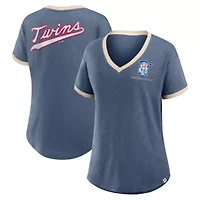 MLB Fanatics Minnesota Twins Binge Worthy Stadium Slub V-Neck T-Shirt