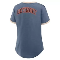 MLB Fanatics Detroit Tigers Binge Worthy Stadium Slub V-Neck T-Shirt