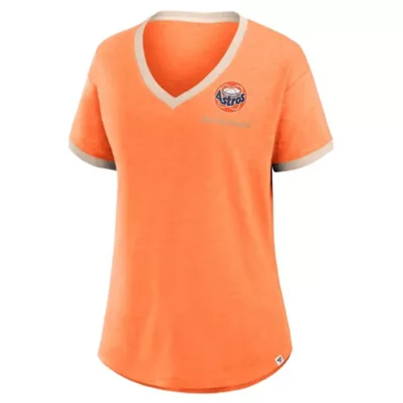 MLB Fanatics Houston Astros Binge Worthy Stadium Slub V-Neck T-Shirt