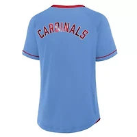 MLB Fanatics Light St. Louis Cardinals Cooperstown Collection League Diva V-Neck T-Shirt