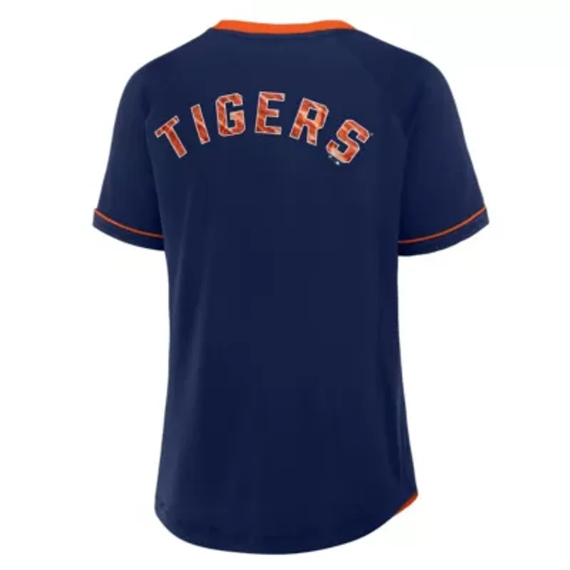 MLB Fanatics Detroit Tigers Cooperstown Collection League Diva V-Neck T-Shirt