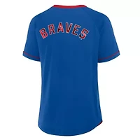 MLB Fanatics Atlanta Braves Cooperstown Collection League Diva Raglan V-Neck T-Shirt