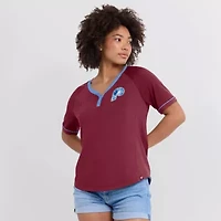 MLB Fanatics Philadelphia Phillies Cooperstown Collection League Diva V-Neck T-Shirt