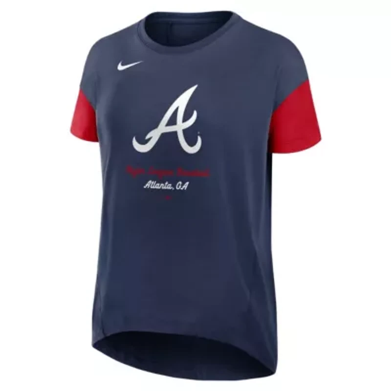 MLB Nike Atlanta Braves Flowy Fashion Tri-Blend Dri-FIT T-Shirt