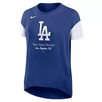 MLB Nike Los Angeles Dodgers Flowy Fashion Tri-Blend Dri-FIT T-Shirt