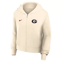NCAA Nike Georgia Bulldogs Cropped Chill Full-Zip Hoodie