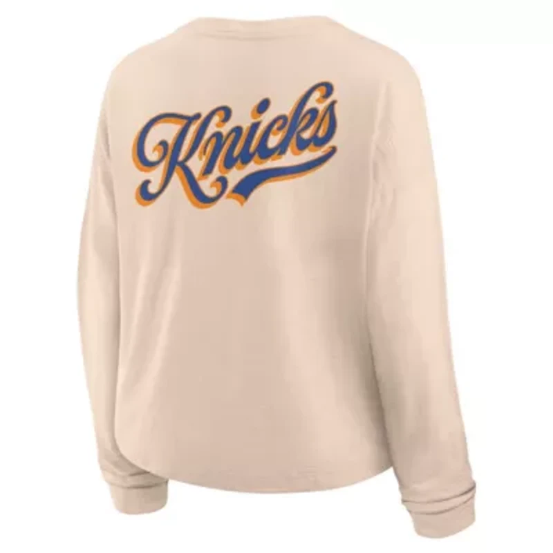 NBA Fanatics New York Knicks Boxed Out Drop Fashion Long Sleeve T-Shirt