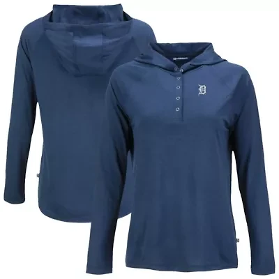 MLB Detroit Tigers Coastline Epic Comfort Eco Recycled Raglan Long Sleeve Hoodie T-Shirt