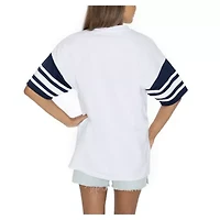 NCAA Jackson State Tigers Starting Lineup Contrast Sporty Oversized T-Shirt