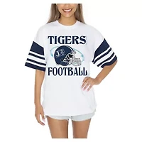 NCAA Jackson State Tigers Starting Lineup Contrast Sporty Oversized T-Shirt