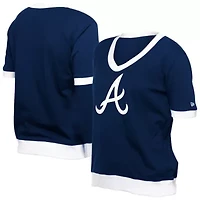 MLB Atlanta Braves Game Day Rhinestone V-Neck T-Shirt