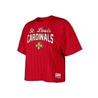MLB St. Louis Cardinals City Connect Multiplier Pinstripe Cropped T-Shirt