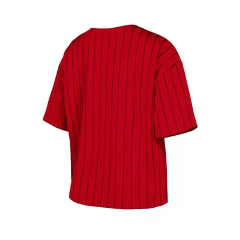 MLB St. Louis Cardinals City Connect Multiplier Pinstripe Cropped T-Shirt
