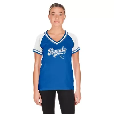 MLB Kansas City Royals Gameday Raglan V-Neck T-Shirt