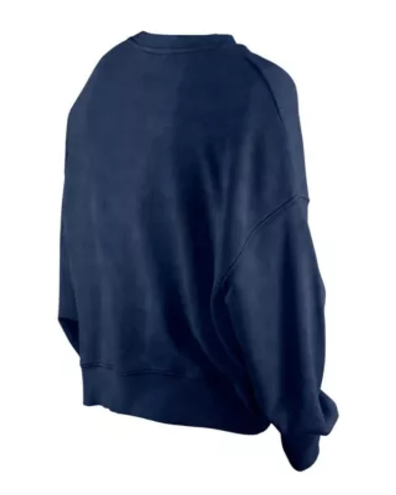 MLB Houston Astros Throwback Boxy Enzyme Wash Fleece Crewneck Pullover