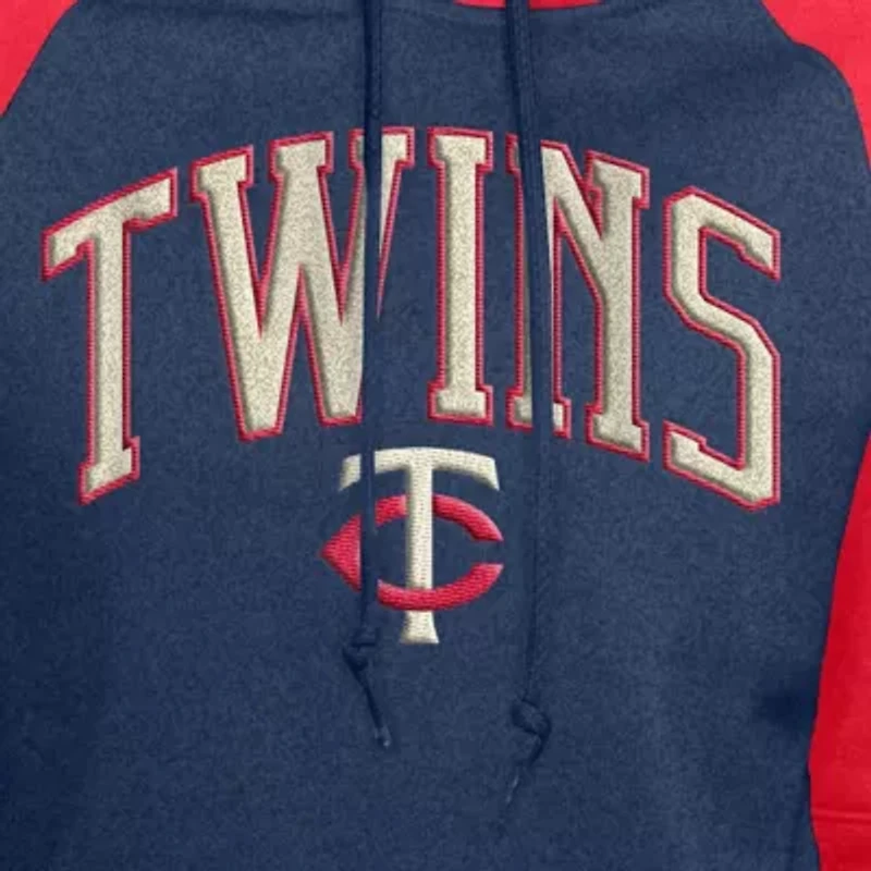 MLB Minnesota Twins Cooperstown Collection Cropped Raglan Pullover Hoodie