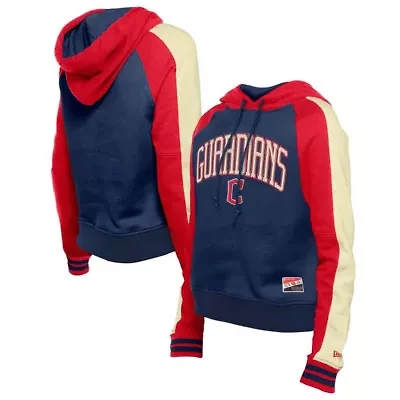 MLB Cleveland Guardians Cooperstown Collection Cropped Raglan Pullover Hoodie