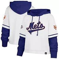 MLB New York Mets Trifecta Shortstop Cropped Pullover Hoodie