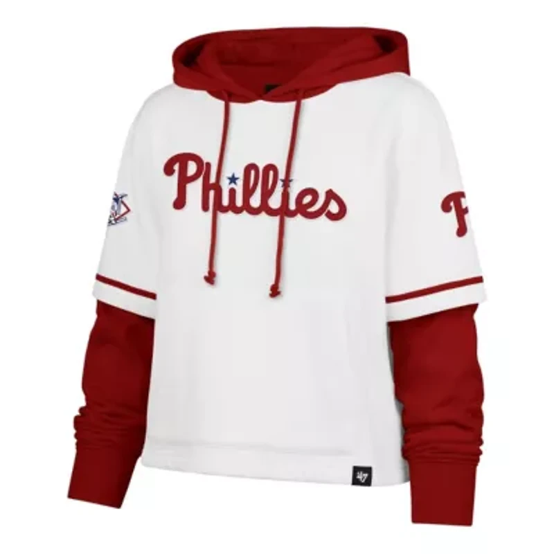 MLB Philadelphia Phillies Trifecta Shortstop Cropped Pullover Hoodie